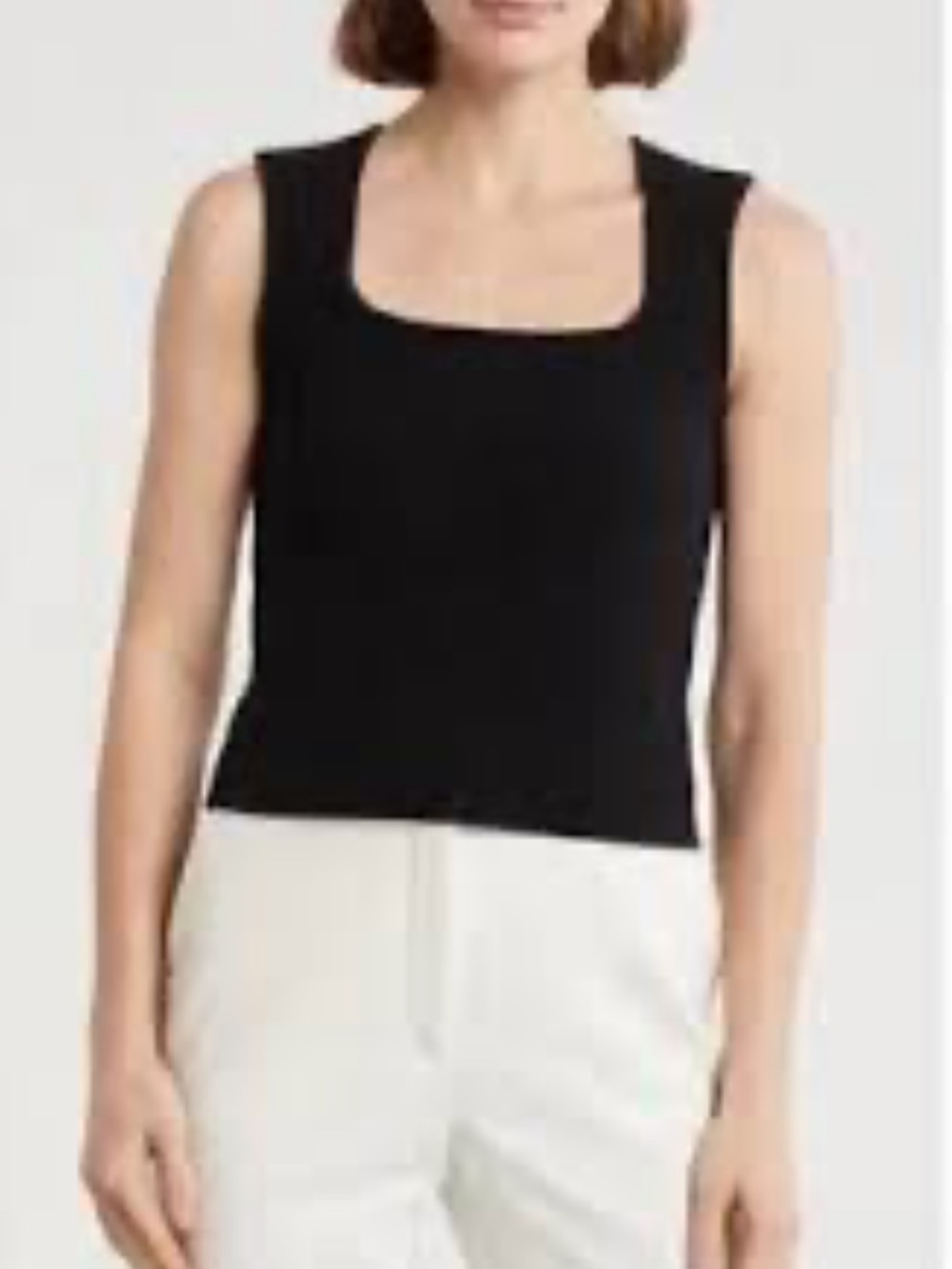Self Contrast Sweater Tank
